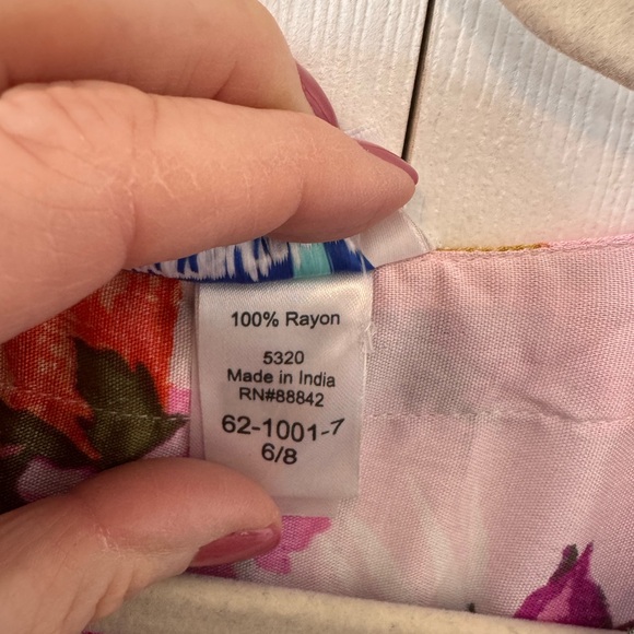 Swimsuits For All Floral Tassel Pink Swim Cover-Up Tunic Size 6/8 NWTS Pull Over - Picture 4 of 12